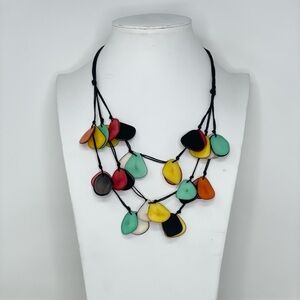 Handmade tagua set necklace and earrings